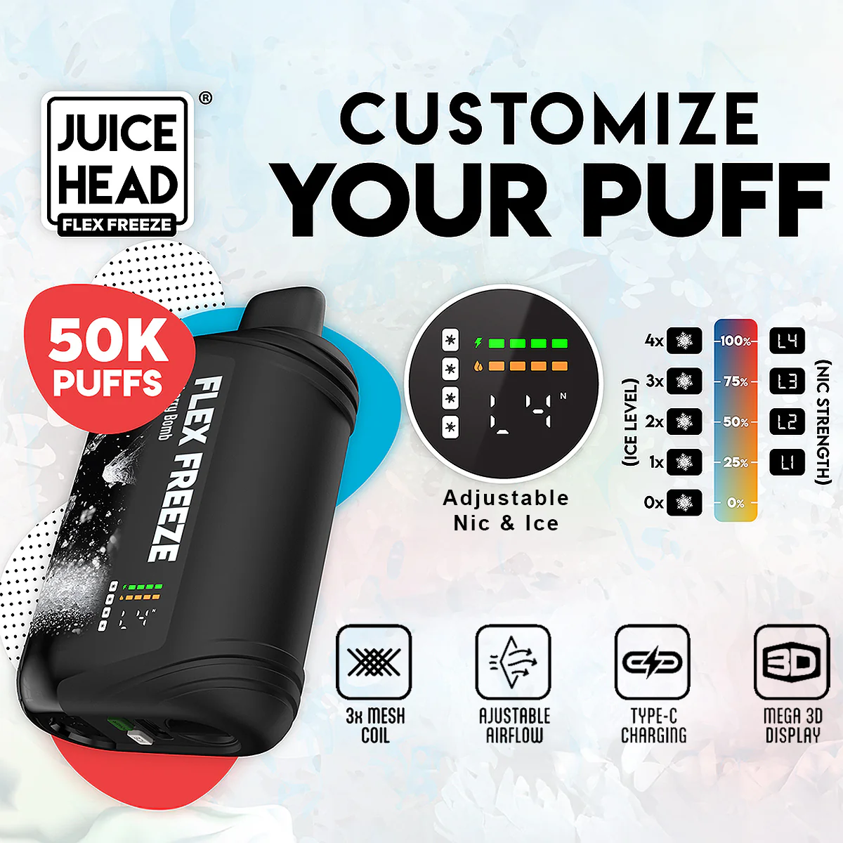 Juice Head Flex Freeze Disposable Vape - Image 3