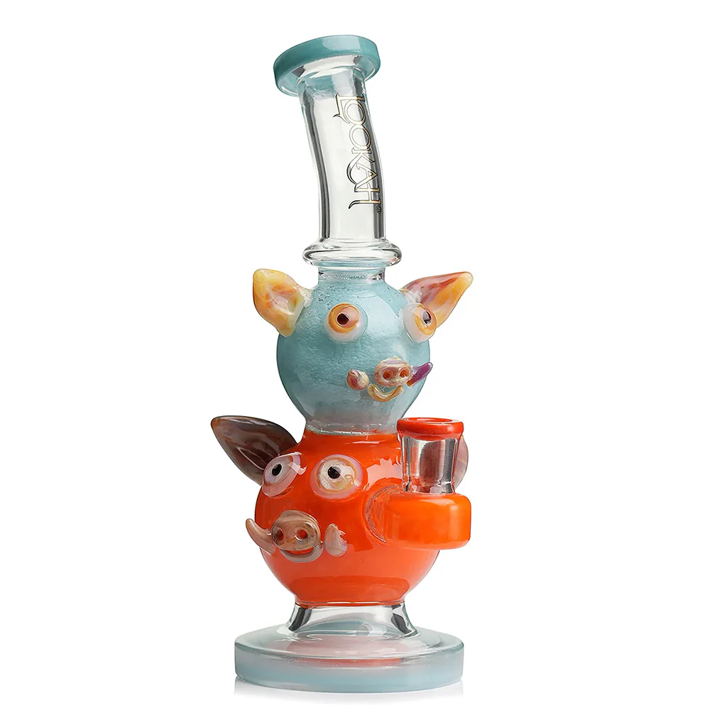 Lookah 10" Cute Double Piggy Dab Rig - Image 4