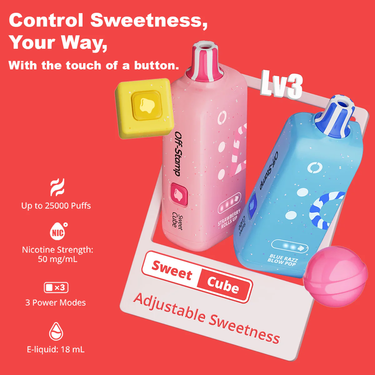 Off-Stamp Sweet Cube Pod 5% Nicotine - Image 3