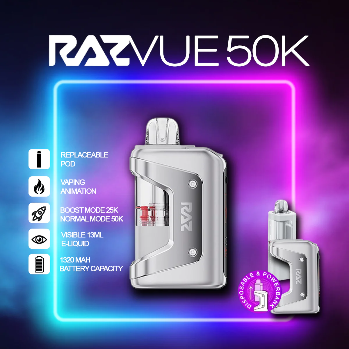Raz Vue 50K Disposable Vape - Image 2
